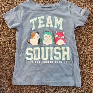 Squishmallows Light Blue Shirt with White Logo